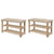 2-in-1 Shoe Rack with Bench Top 2 pcs Solid Wood