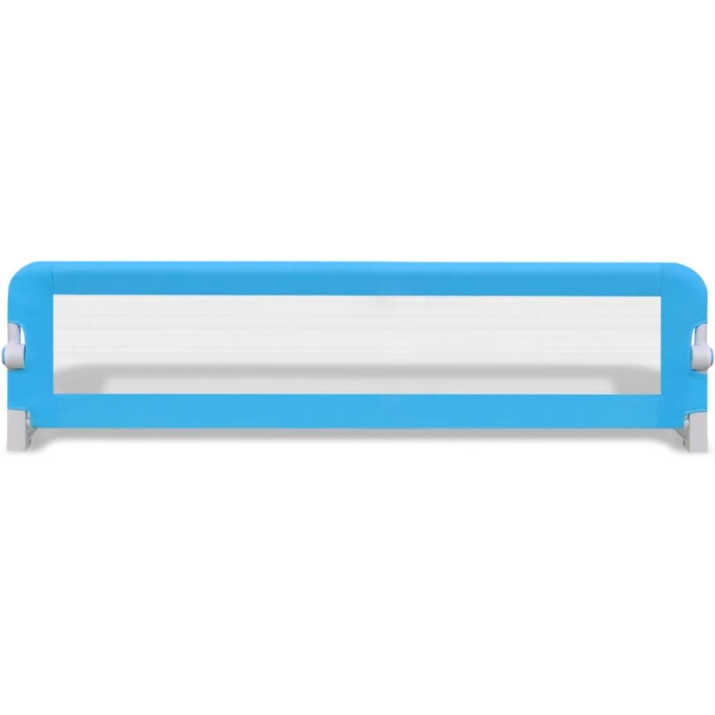 Toddler Safety Bed Rail 2 pcs Blue 150x42 cm