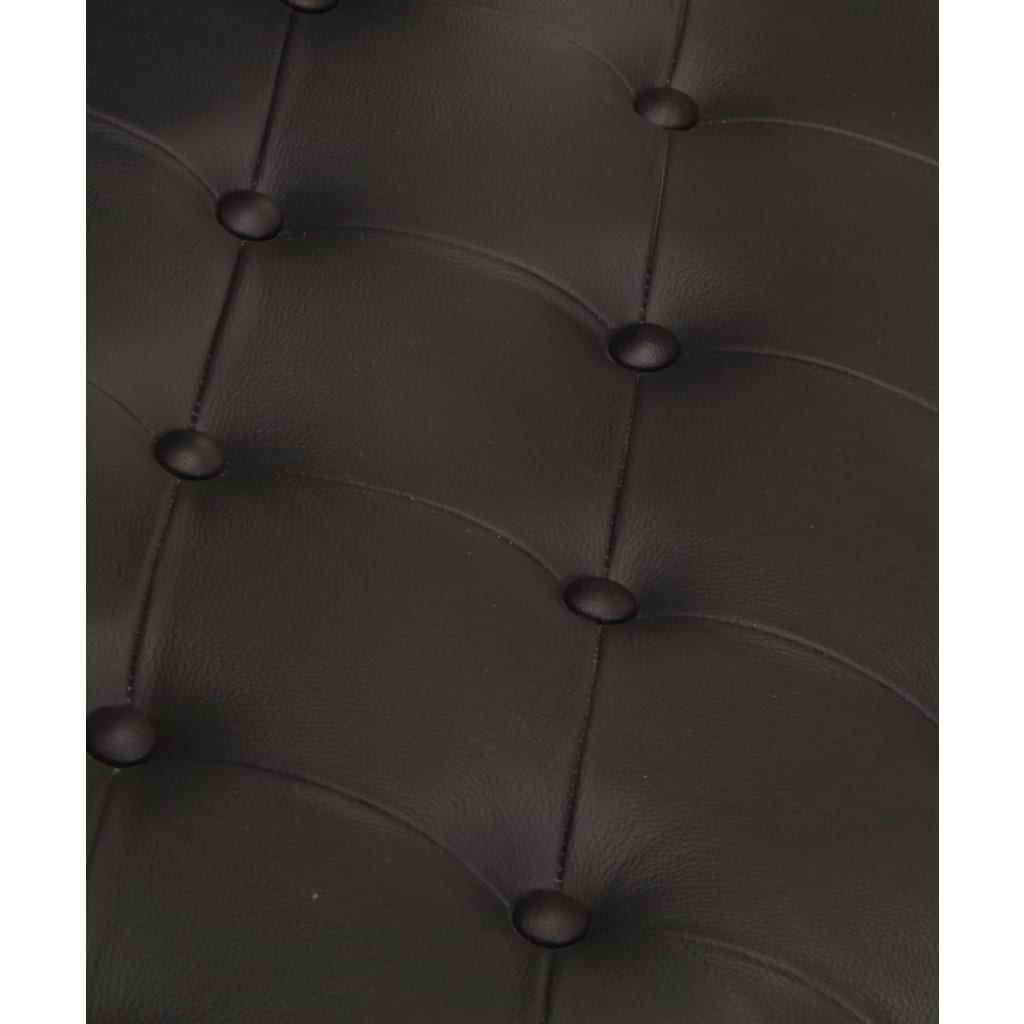 Aviator Armchair Black Real Leather