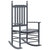 Rocking Chair with Curved Seat Grey Poplar Wood