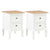 Bedside Cabinet 2 pcs White 35x30x49 cm MDF