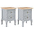 Bedside Cabinets 2 pcs Grey 35x30x49 cm MDF