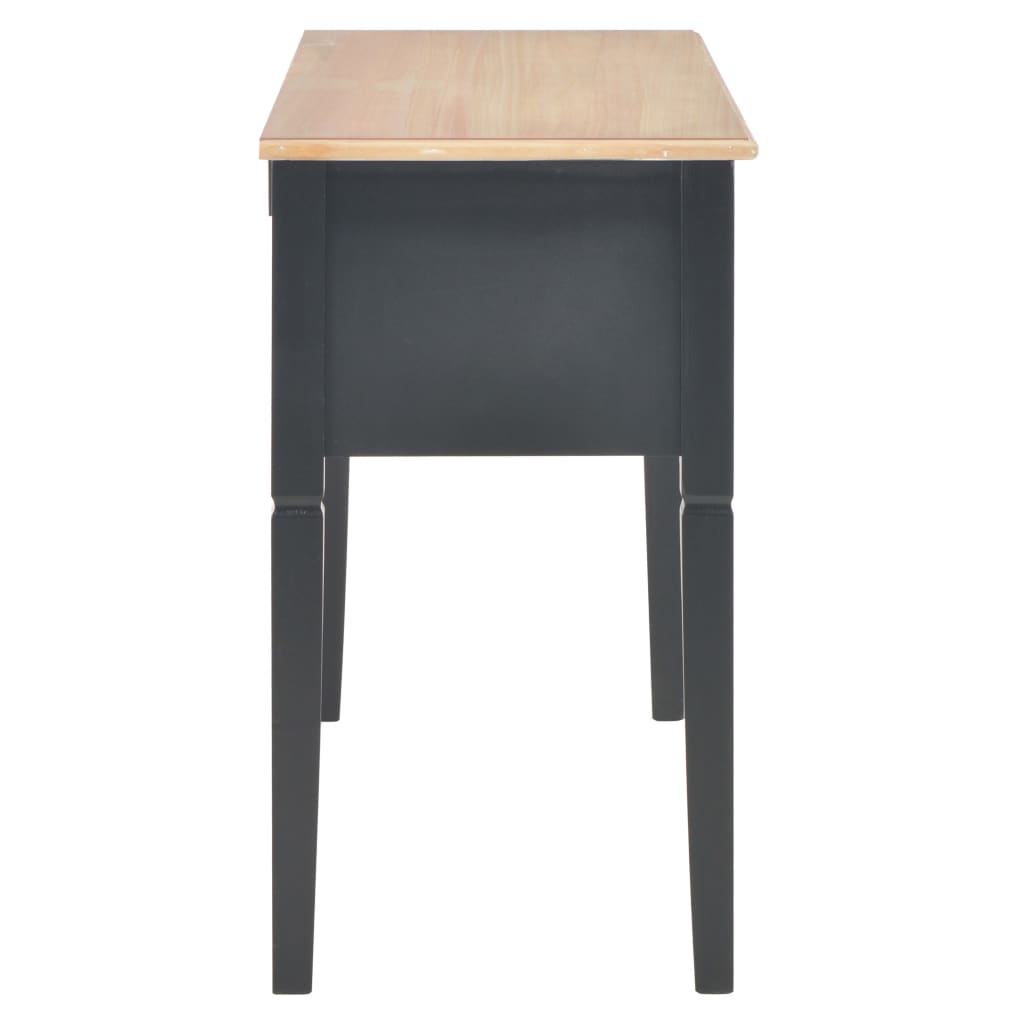Writing Desk Black 109.5x45x77.5 cm Wood