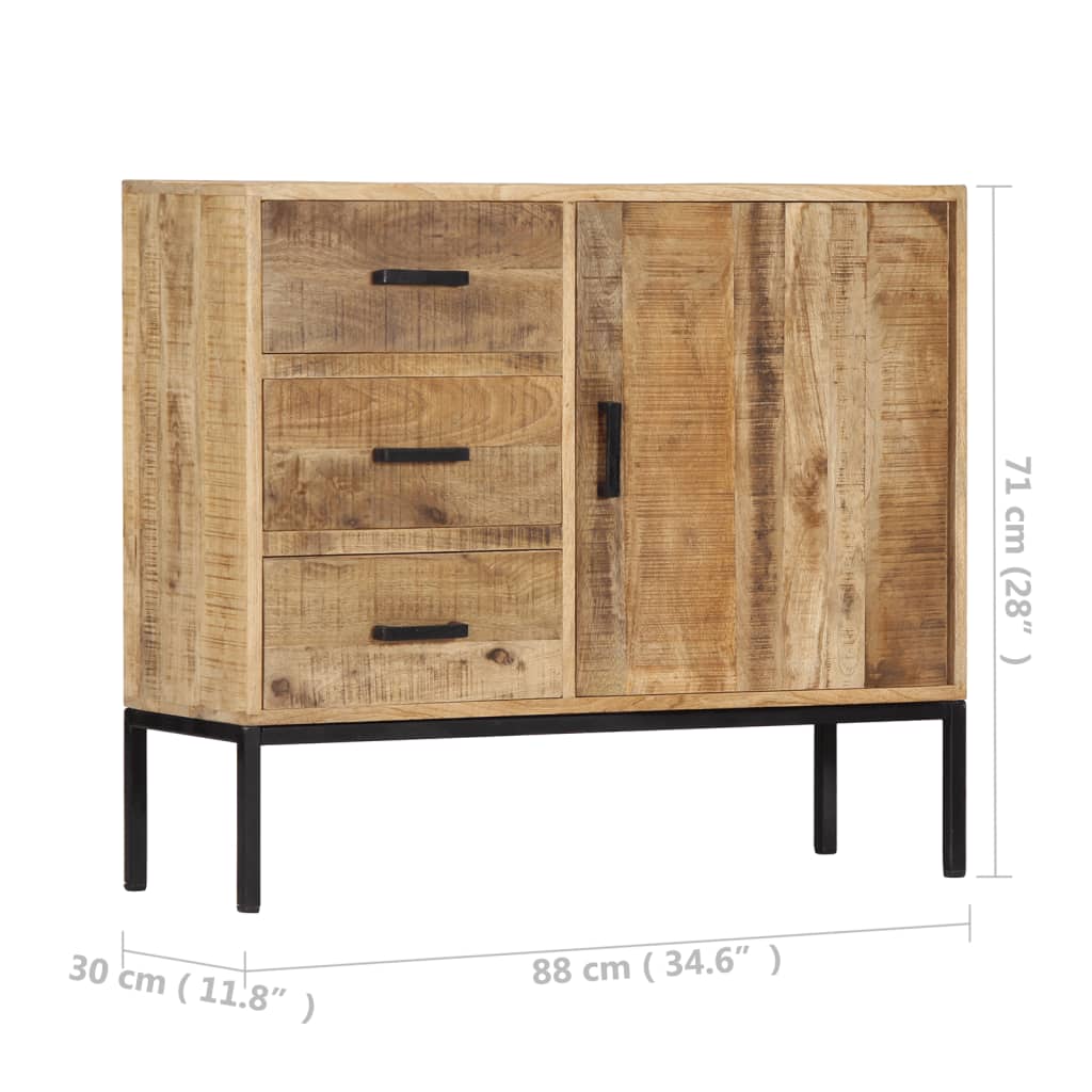 Sideboard 88x30x71 cm Solid Mango Wood