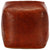 Pouffe Tan 40x40x40 cm Genuine Goat Leather