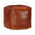 Pouffe Tan 40x40x40 cm Genuine Goat Leather