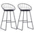 Bar Chairs 2 pcs Black Faux Leather