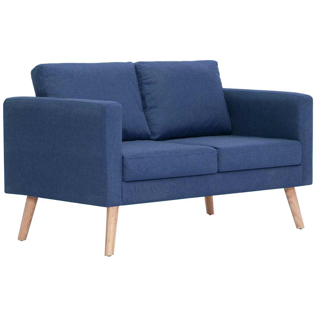 2-Seater Sofa Fabric Blue