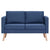 2-Seater Sofa Fabric Blue