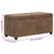 Storage Ottoman 87.5 cm Brown Faux Suede Leather