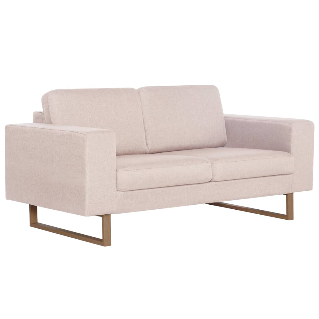 2-Seater Sofa Fabric Cream