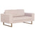 2-Seater Sofa Fabric Cream