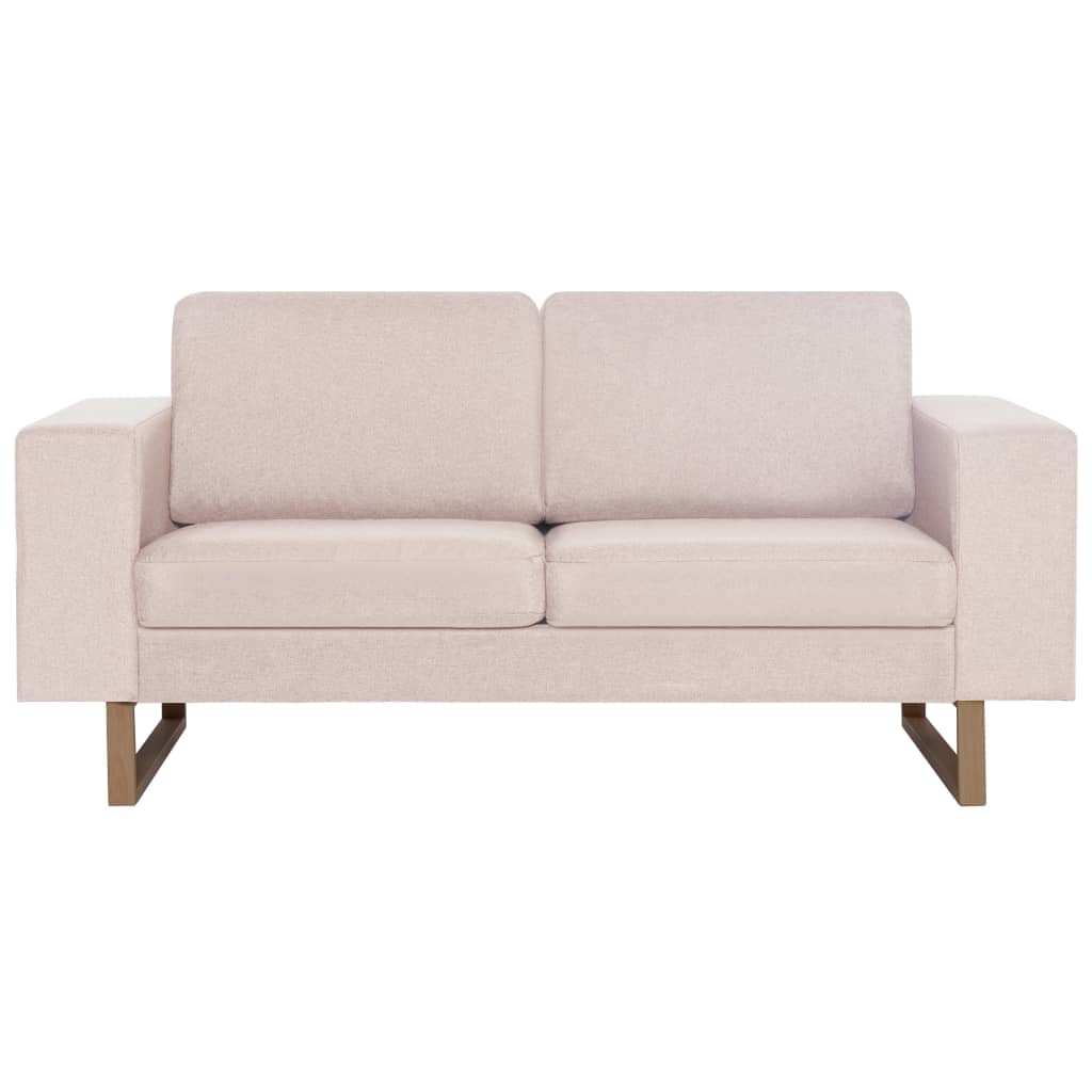 2-Seater Sofa Fabric Cream