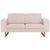 2-Seater Sofa Fabric Cream