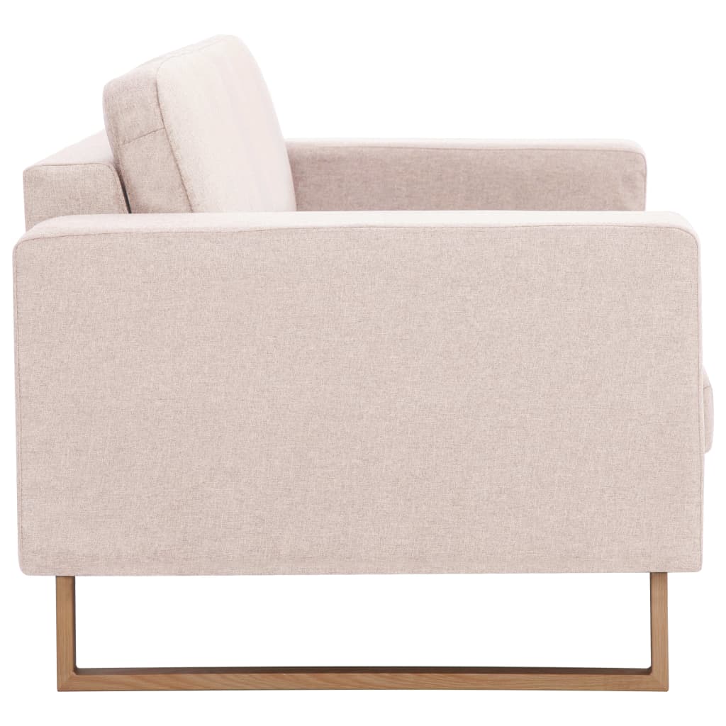 2-Seater Sofa Fabric Cream