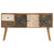 Sideboard with Printed Pattern 130x30x70 cm Solid Mango Wood
