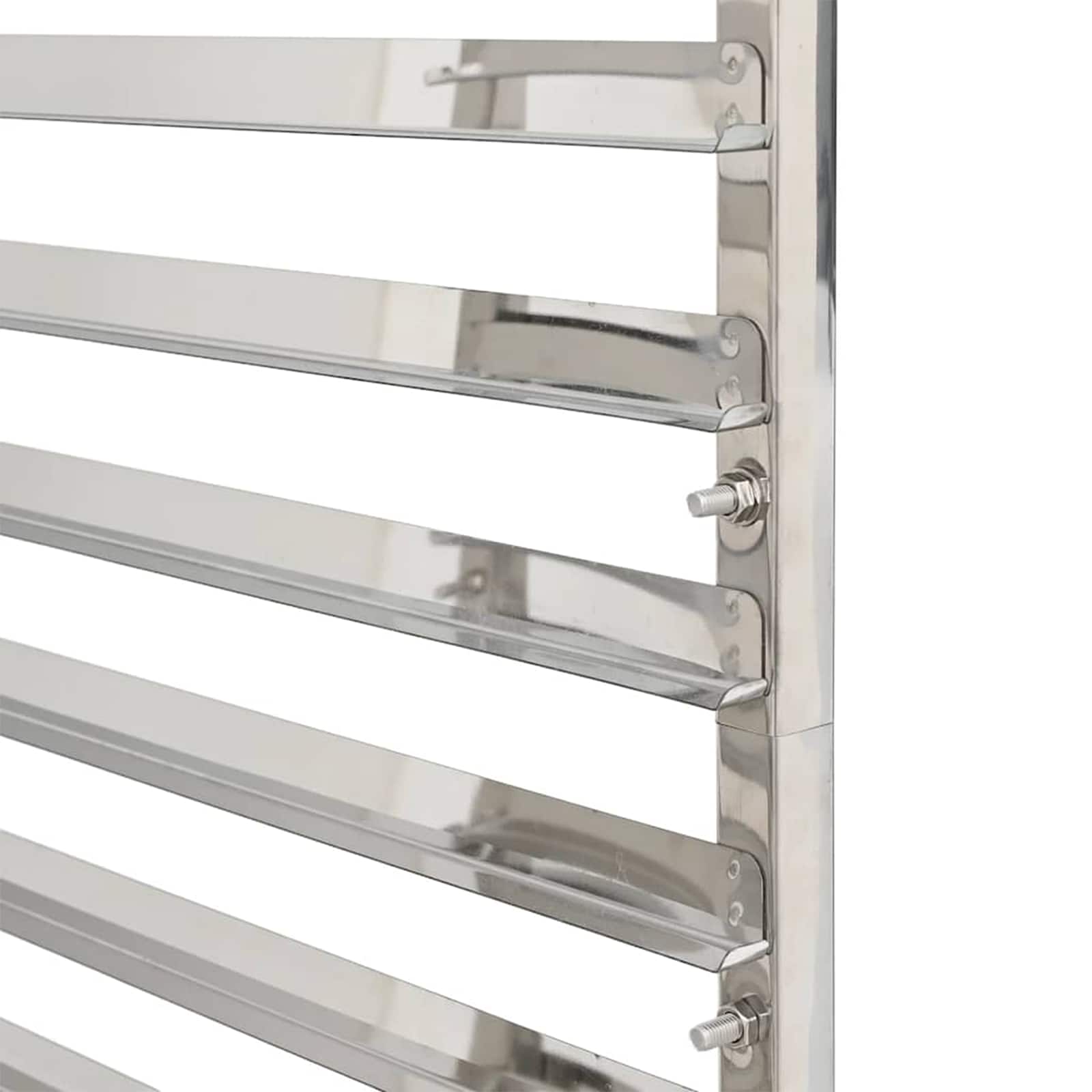 Kitchen Trolley for 16 Trays 38x55x163 cm Stainless Steel