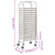 Kitchen Trolley for 16 Trays 38x55x163 cm Stainless Steel