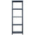 Storage Shelf Racks 2 pcs Black 125 kg 60x30x180 cm Plastic