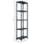 Storage Shelf Racks 5 pcs Black 125 kg 60x30x180 cm Plastic