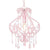Ceiling Lamp with Beads Pink Round E14
