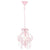 Ceiling Lamp with Beads Pink Round E14