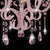 Ceiling Lamp with Beads Pink Round E14