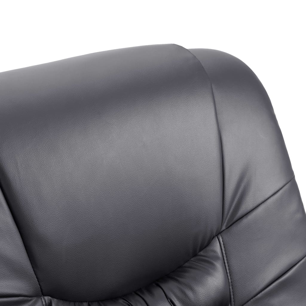 Reclining Chair Grey Faux Leather