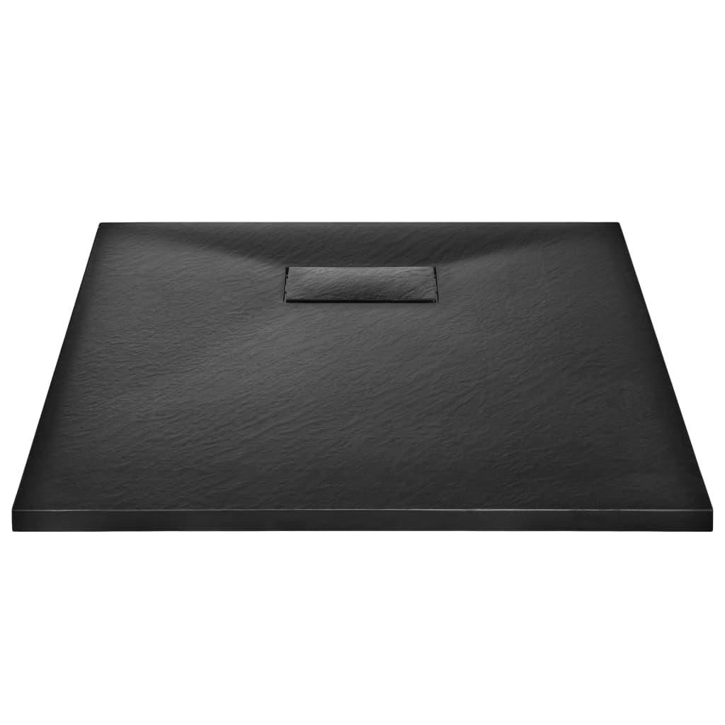 Shower Base Tray SMC Black 90x70 cm