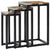 Nesting Tables 3 pcs Solid Teak Wood and Polyresin