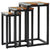 Nesting Tables 3 pcs Solid Teak Wood and Polyresin