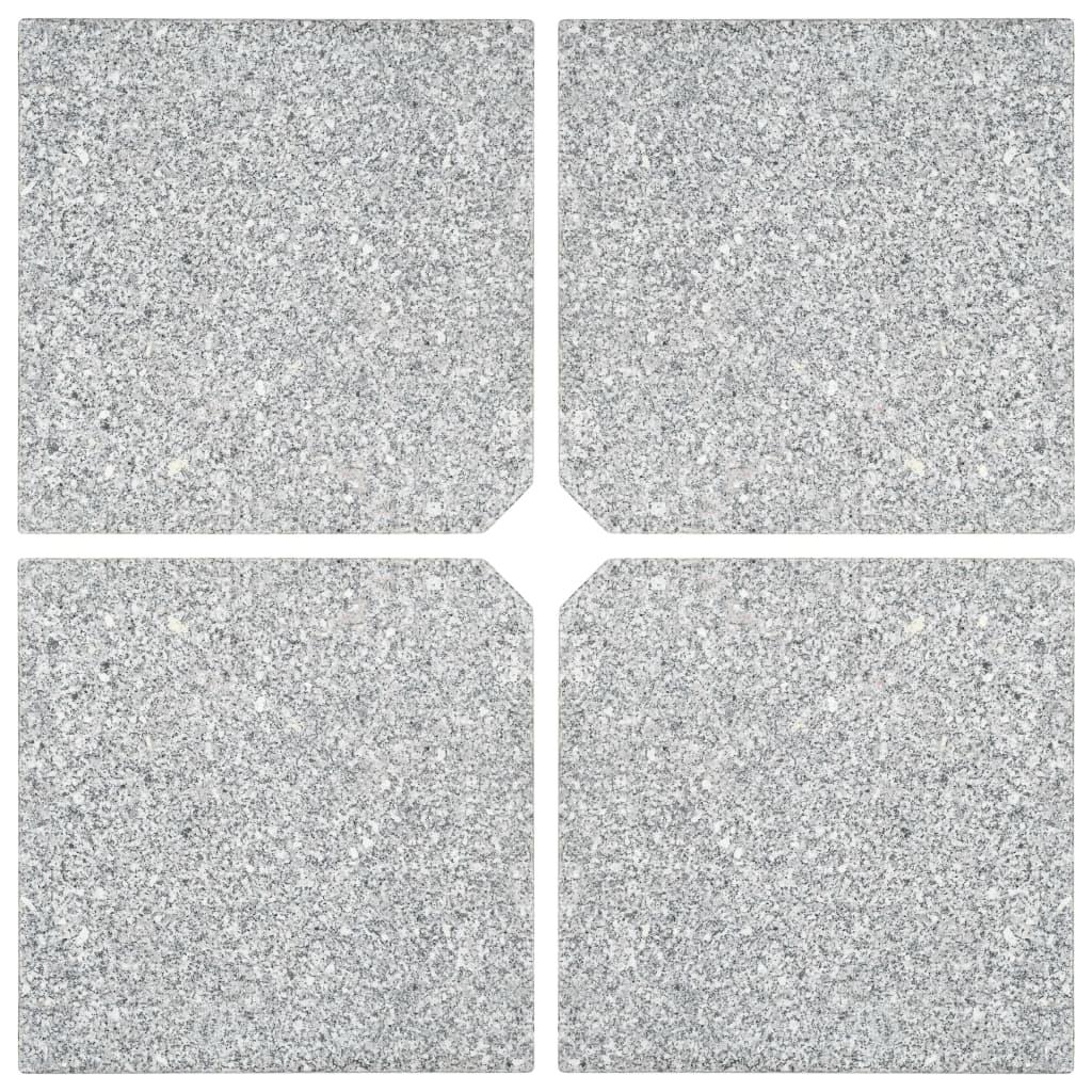 Umbrella Weight Plates 4 pcs Grey Granite Square 100 kg