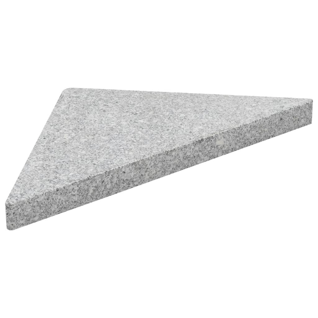 Umbrella Weight Plates 4 pcs Grey Granite Triangular 60 kg