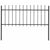 Garden Fence with Spear Top Steel 1.8 m Black