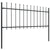 Garden Fence with Spear Top Steel 1.8 m Black