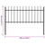 Garden Fence with Spear Top Steel 1.8 m Black