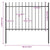 Garden Fence with Spear Top Steel 181x120 cm Black