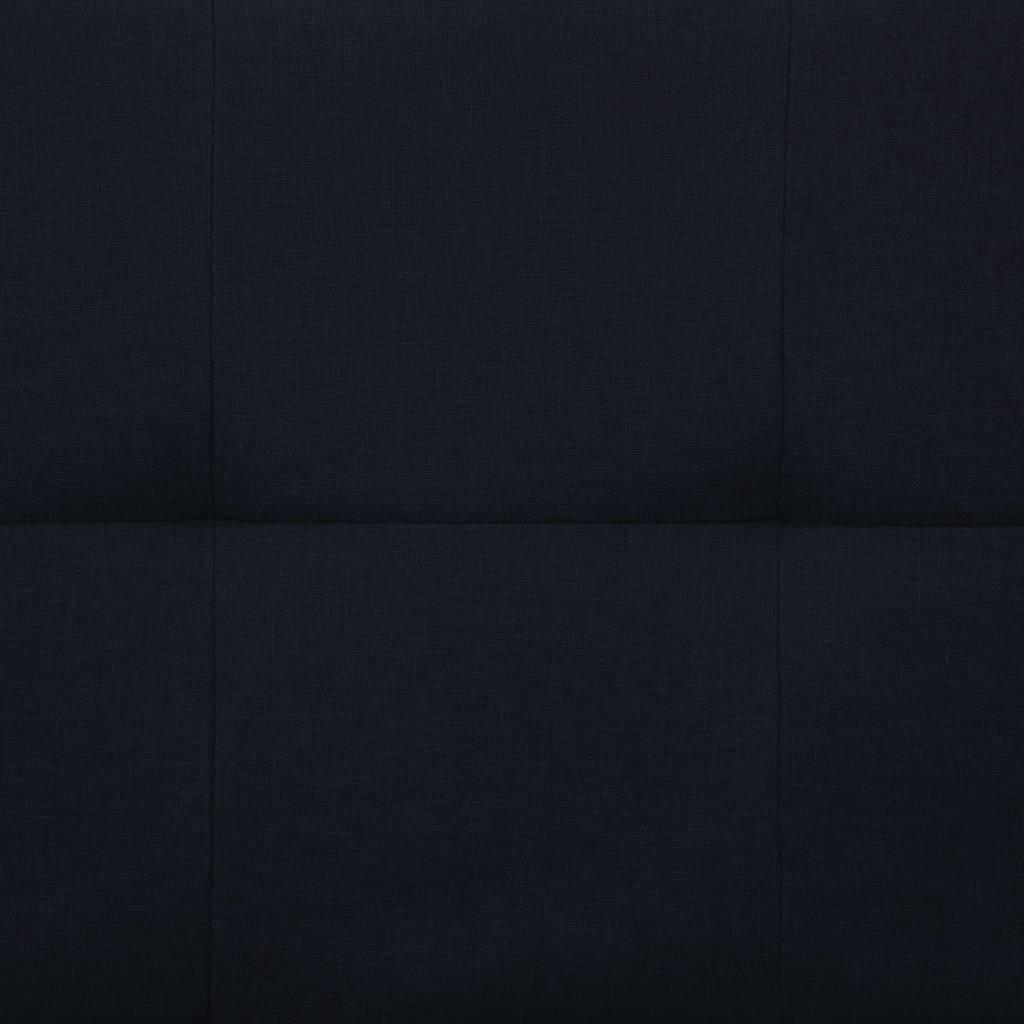 Sofa Bed with Two Pillows Black Polyester