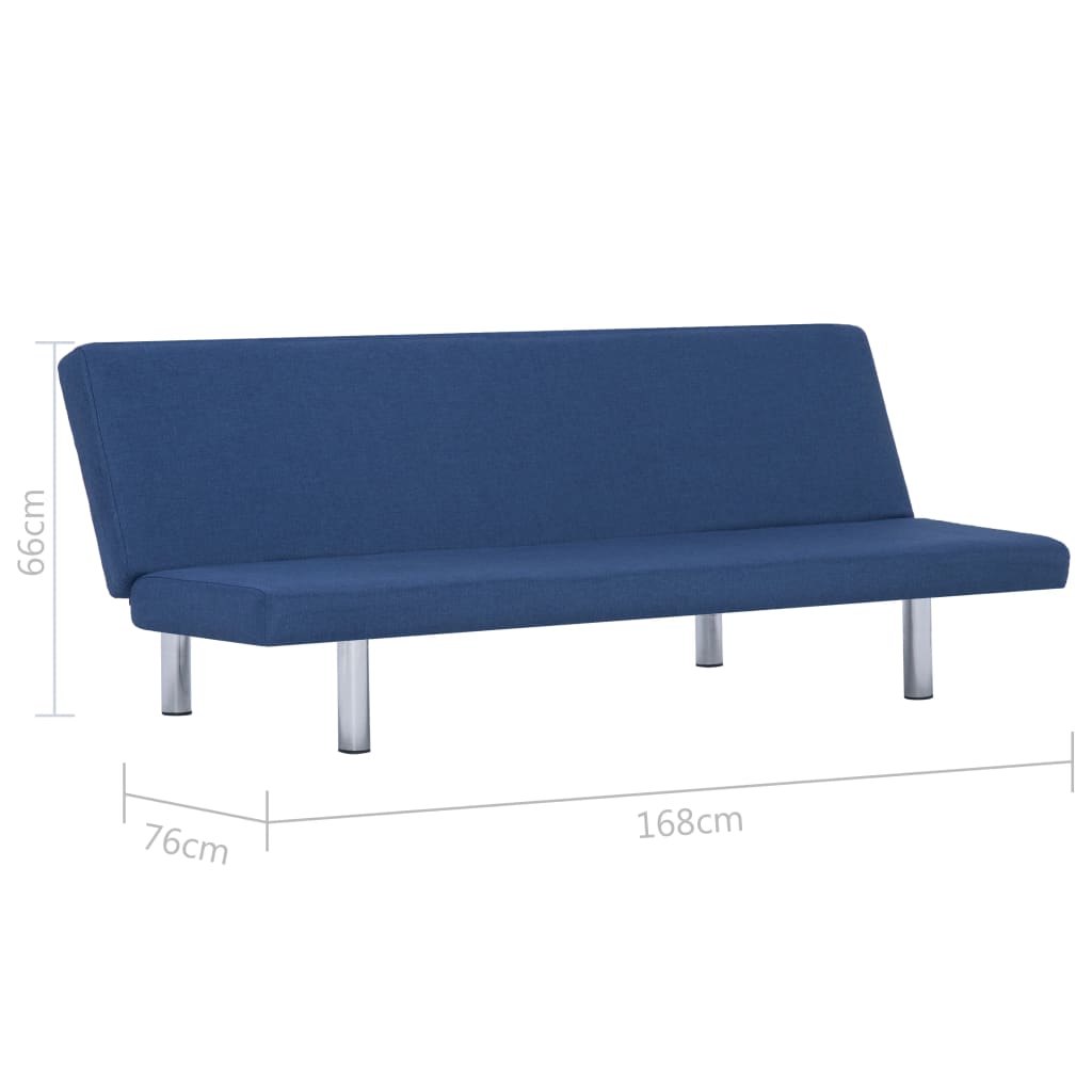 Sofa Bed Blue Polyester