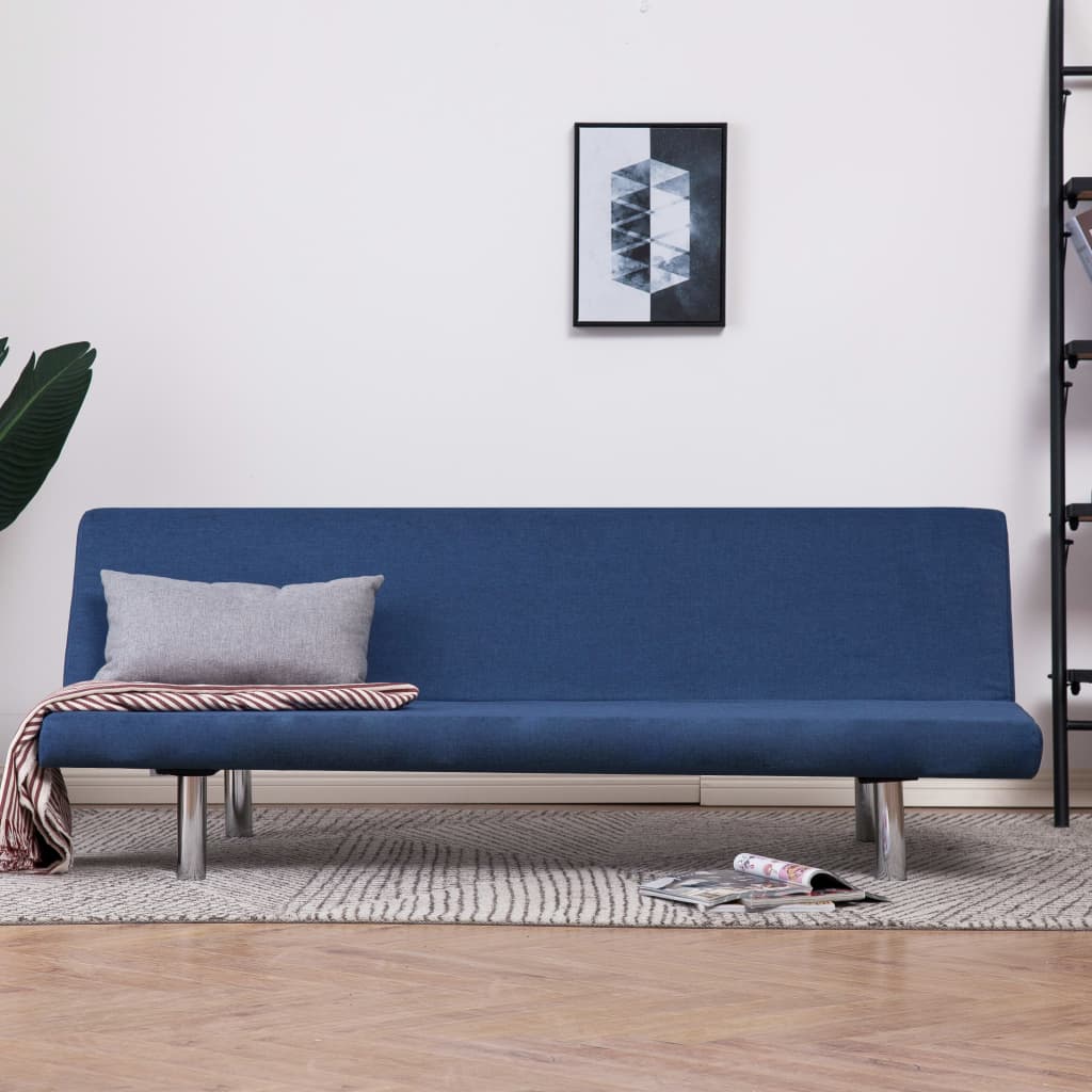 Sofa Bed Blue Polyester