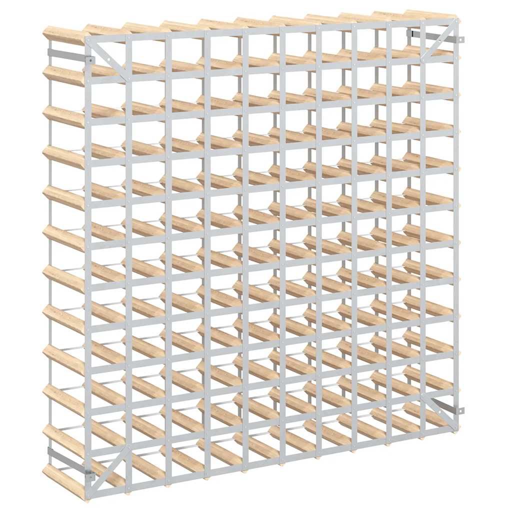 Wine Rack for 120 Bottles Solid Pinewood