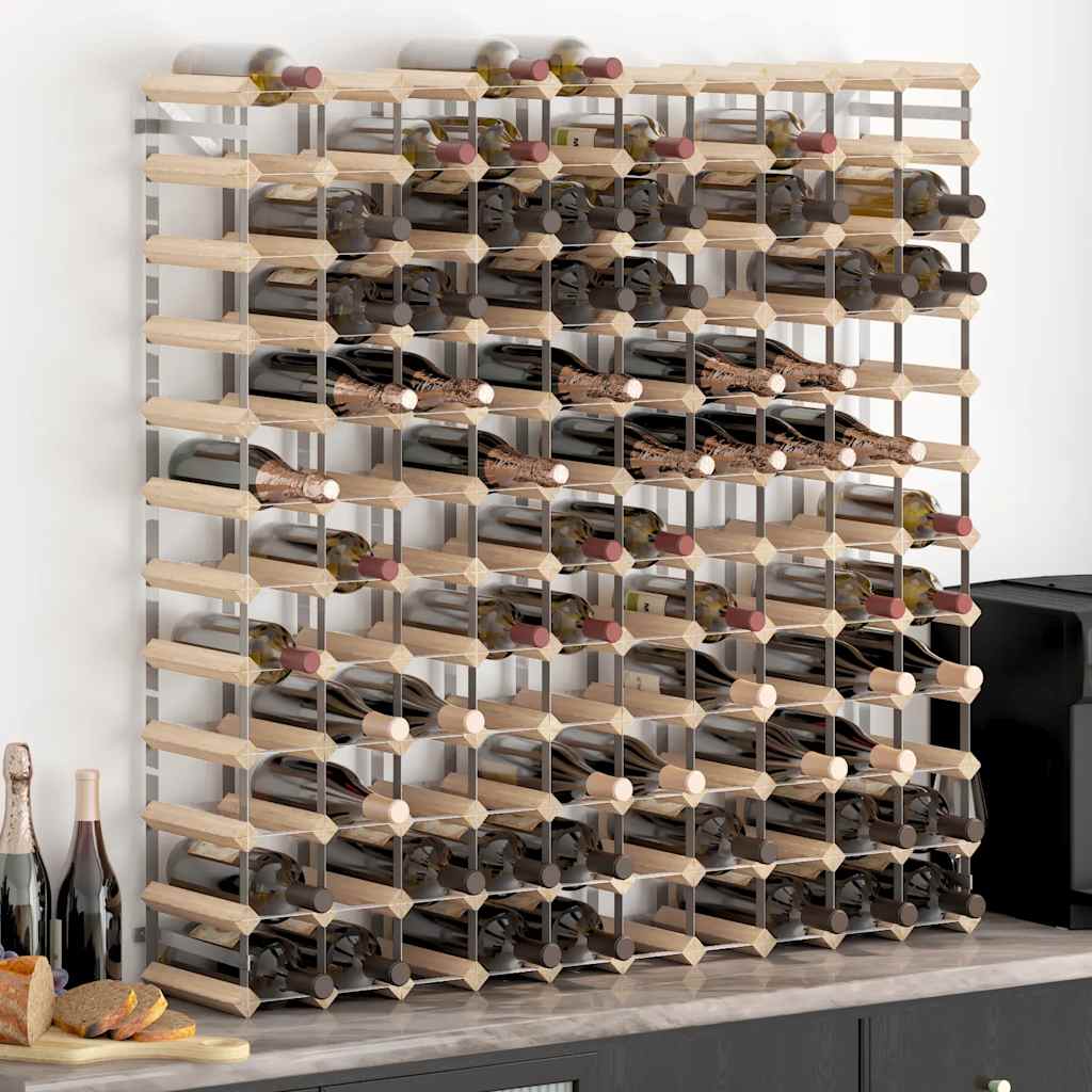 Wine Rack for 120 Bottles Solid Pinewood