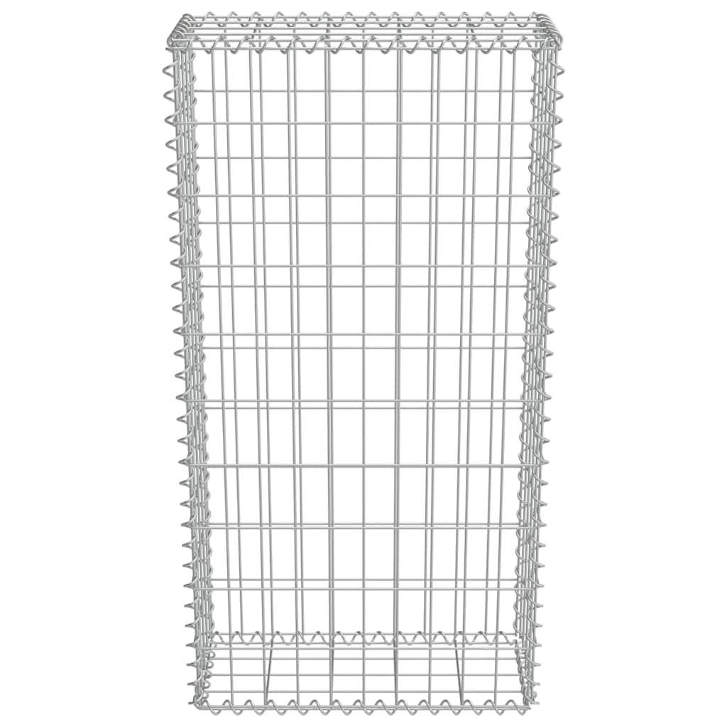 Gabion Wall with Covers Galvanised Steel 50x20x100 cm