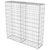 Gabion Wall with Covers Galvanised Steel 100x20x100 cm