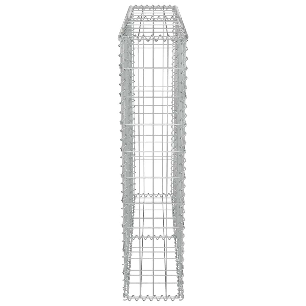 Gabion Wall with Covers Galvanised Steel 100x20x100 cm