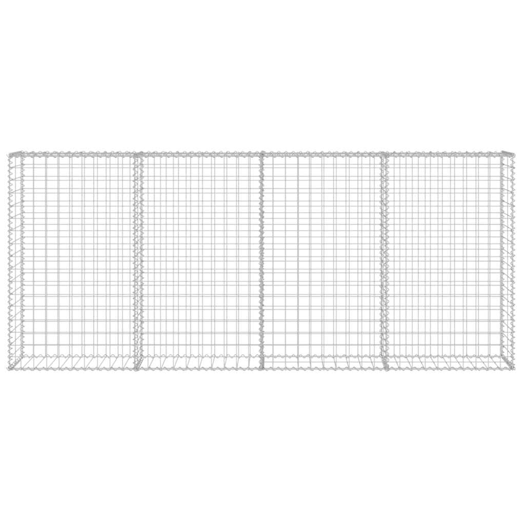 Gabion Wall with Covers Galvanised Steel 200x20x85 cm