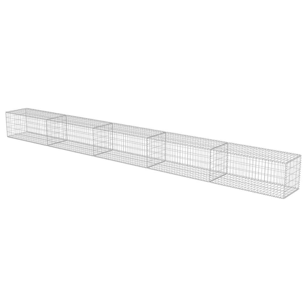 Gabion Wall with Covers Galvanised Steel 600x50x50 cm