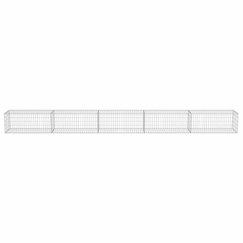 Gabion Wall with Covers Galvanised Steel 600x50x50 cm