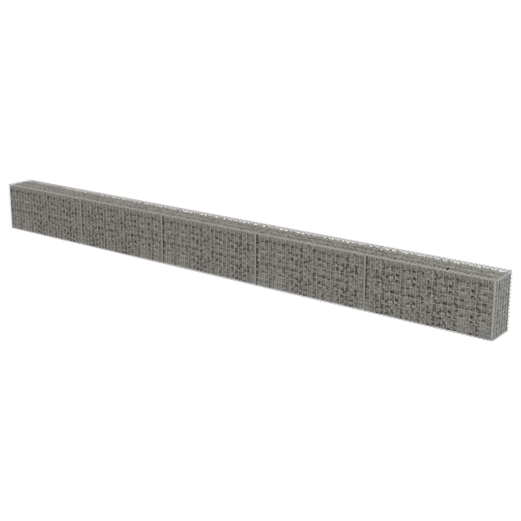 Gabion Wall with Covers Galvanised Steel 600x30x50 cm