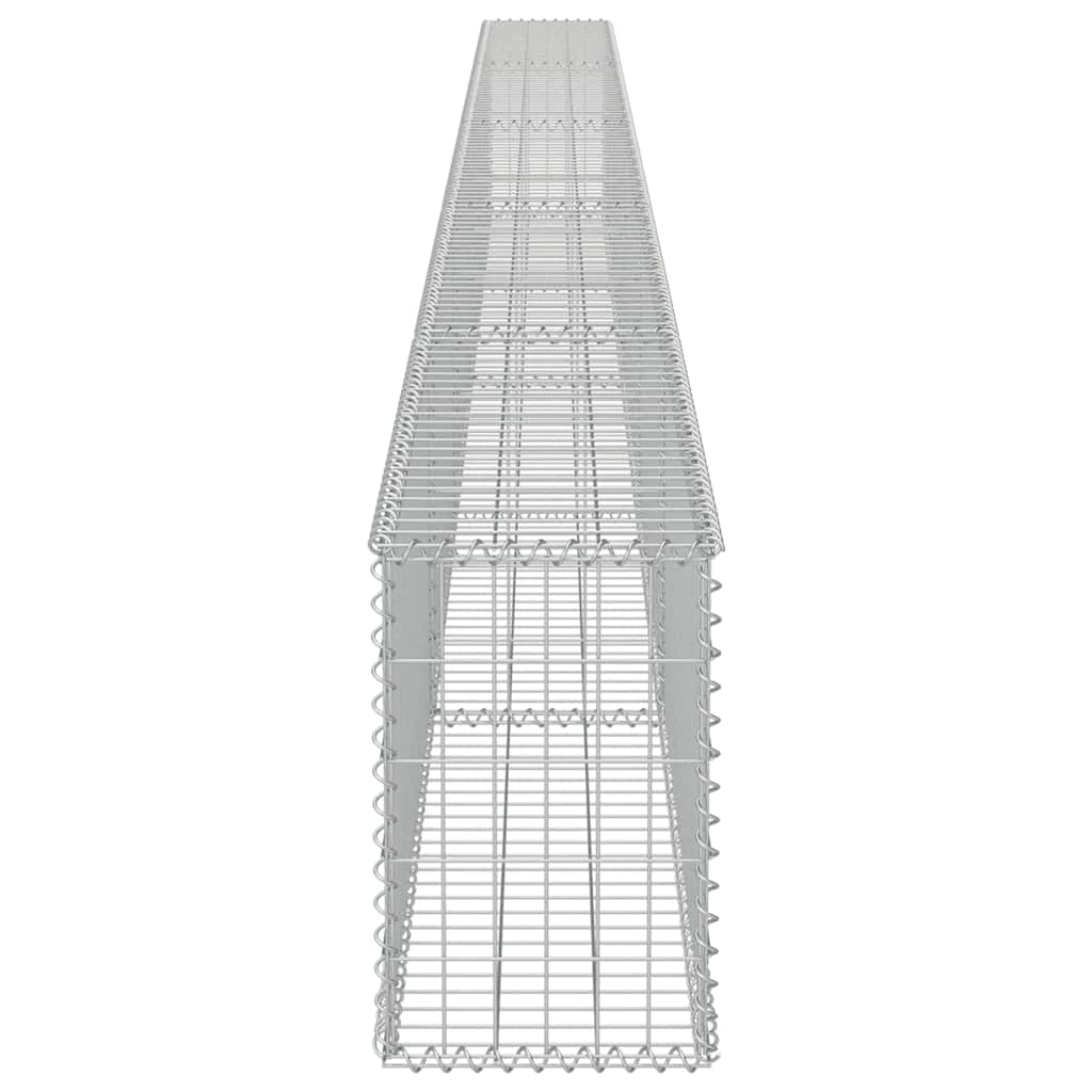 Gabion Wall with Covers Galvanised Steel 600x30x50 cm